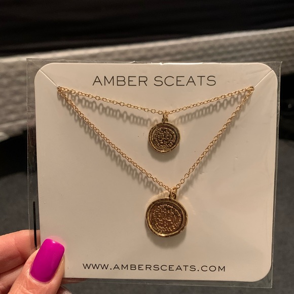 Amber Sceats Double Coin Necklace 